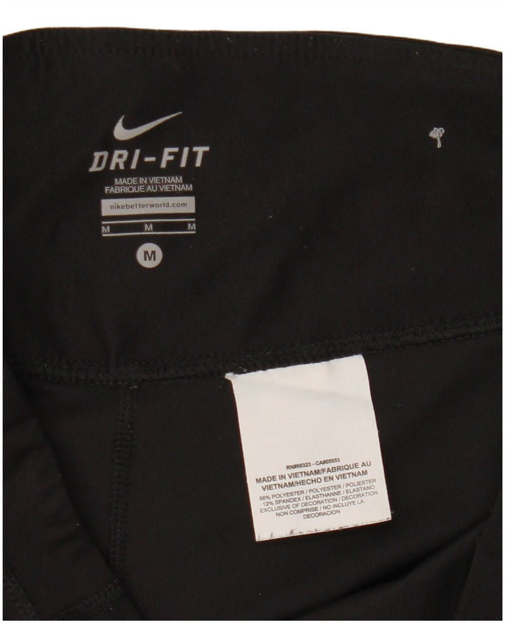 Nike Ženske Dri Fit Capri Trenirke Hlače UK 14 Srednji crni poliester