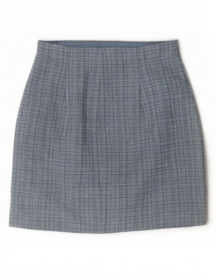 Guess ženska mini suknja UK 10 mala W28 plavi karirani poliester