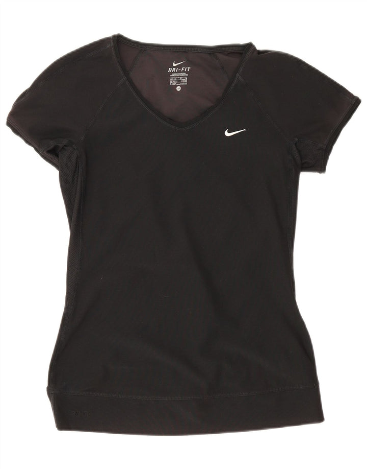 Nike Ženska Dri Fit T-Shirt majica UK 12/14 srednje crna poliester