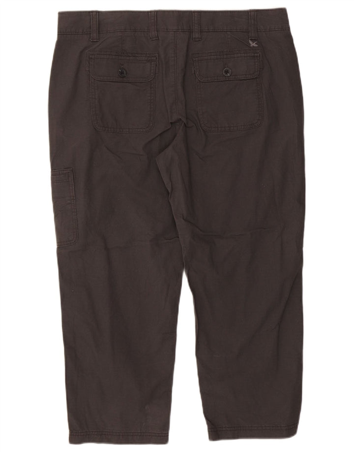 EDDIE BAUER Ženske ravne Cargo kapri hlače US 14 XL W36 L23 sive