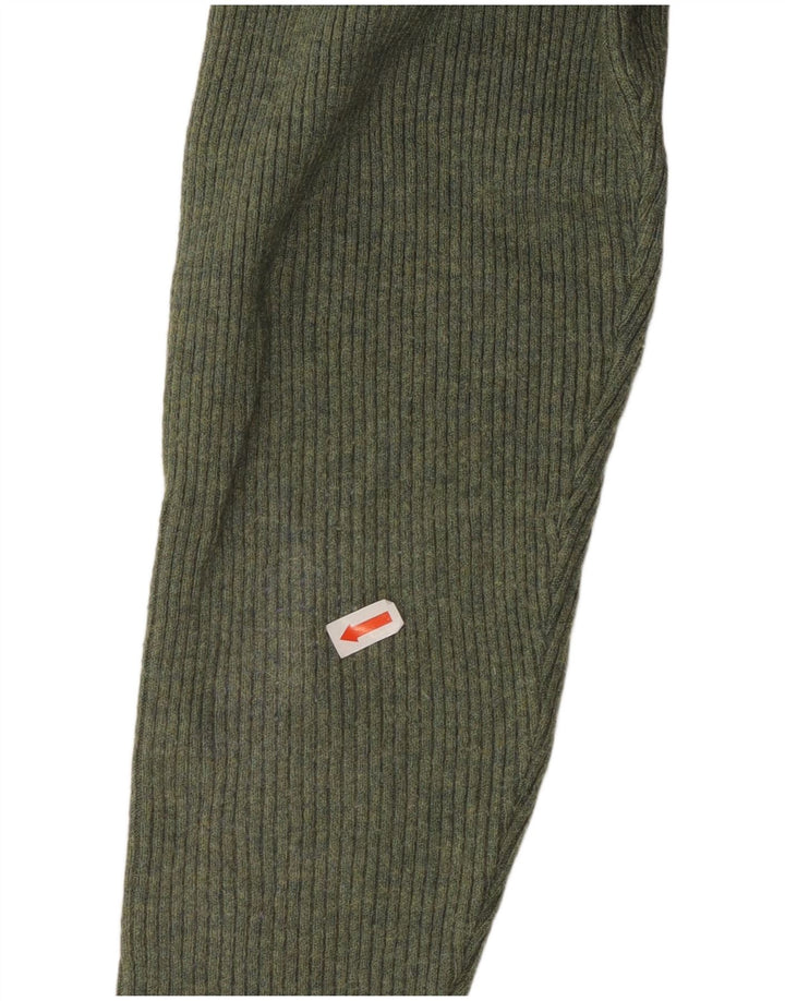 MARKS & SPENCER Ženski džemper s V-izrezom UK 16 Veliki zeleni poliester