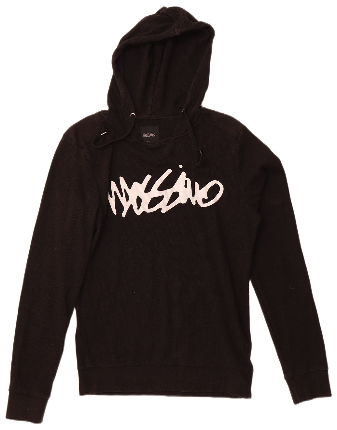 Mossimo muška grafička majica s kapuljačom dugih rukava srednje crna