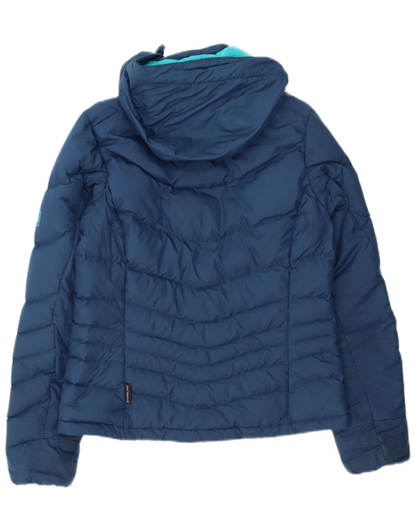 Jack Wolfskin ženska podstavljena jakna s kapuljačom UK 8/10 Mala tamnoplava poliester