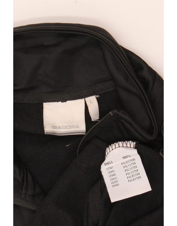 Diadora muška gornja jakna od trenirke, veliki crni poliester u boji