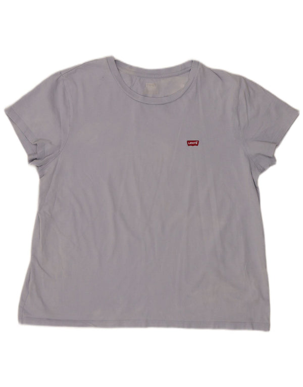 Levi's ženska majica kratkih rukava UK 16 Large Blue Cotton