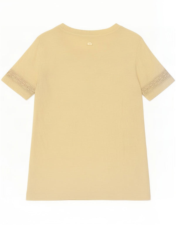 Barbour ženska majica kratkih rukava UK 10 Small Yellow Cotton