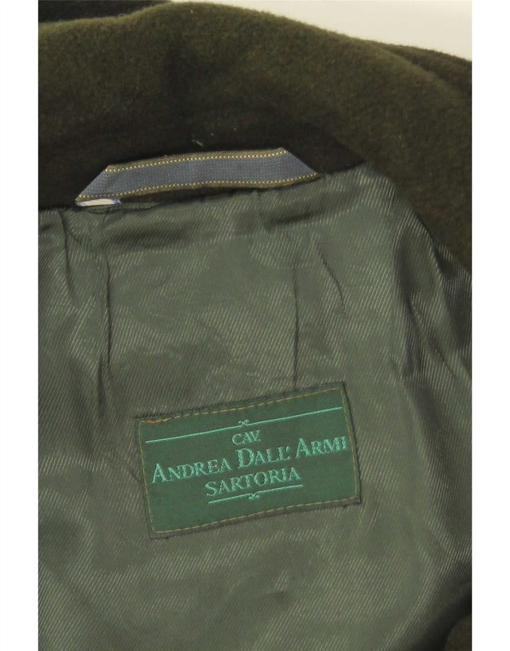 Vintage ženski duffle kaput s kapuljačom UK 14 srednje zelene boje