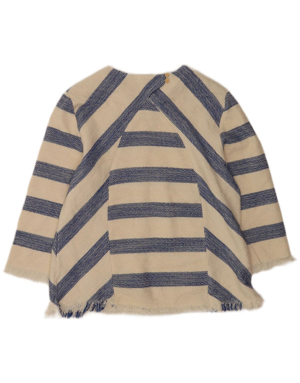 Zara ženski gornji dio bluze 3/4 rukava UK 12 Srednje pamuk na bijele pruge