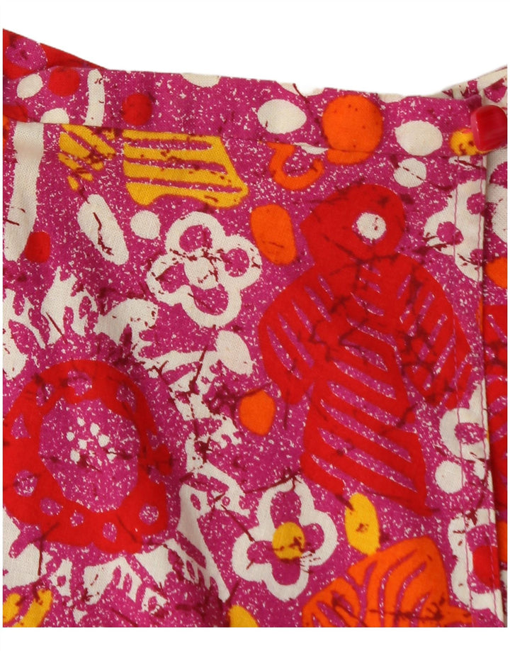 VINTAGE Womens Graphic Wrap Skirt W32 Large Multicoloured Floral