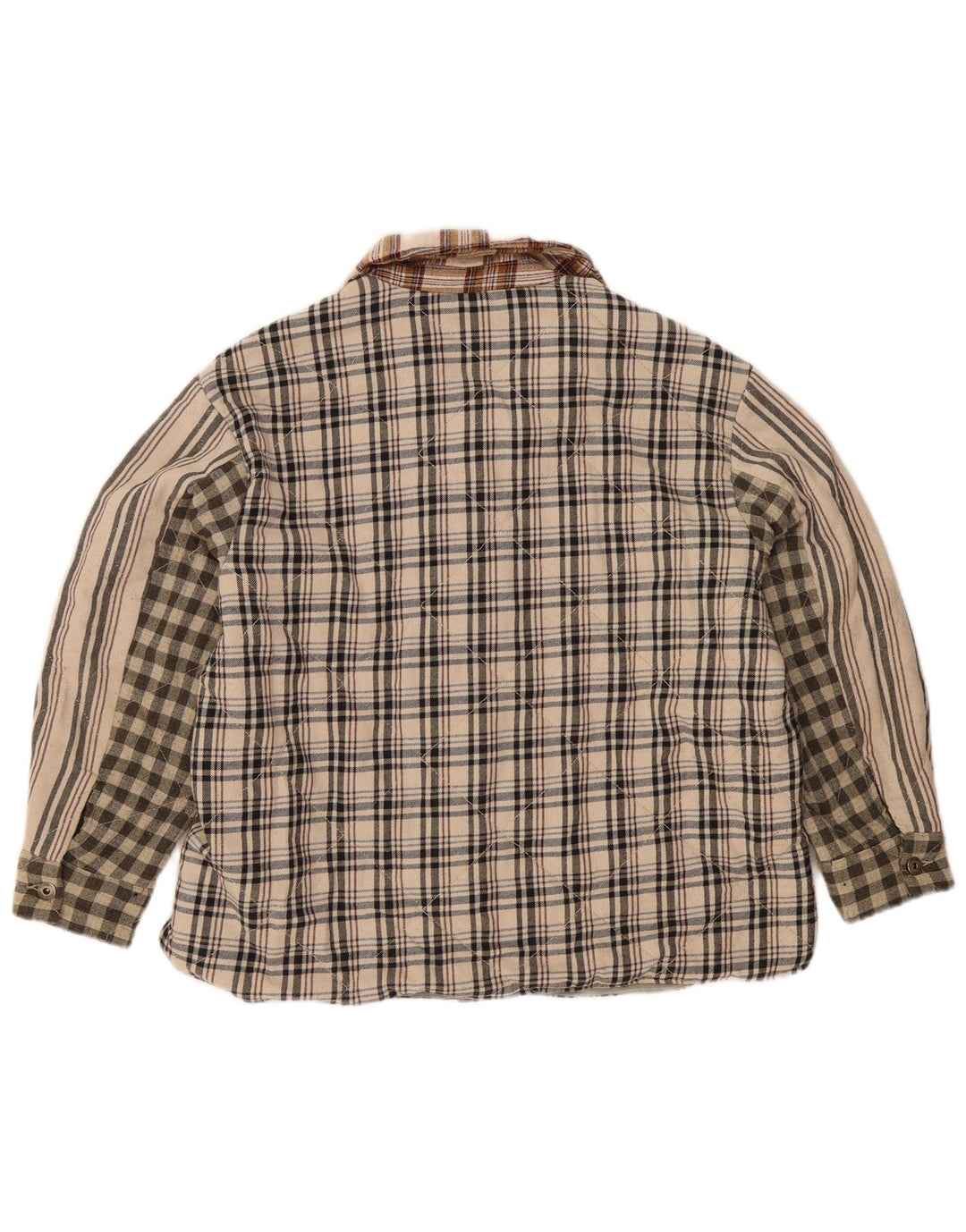 Zara ženska košulja od flanela Lumberjack UK 16 veliki bež patchwork poliester