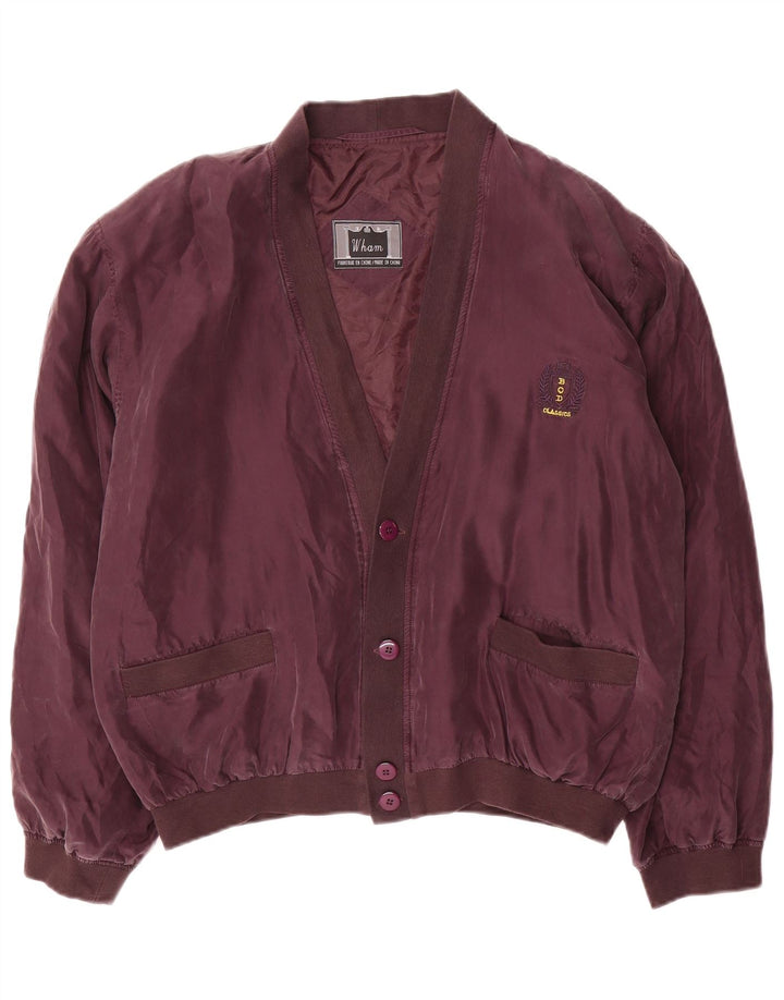 Vintage muška bomber jakna UK 38 Medium ljubičasta svila
