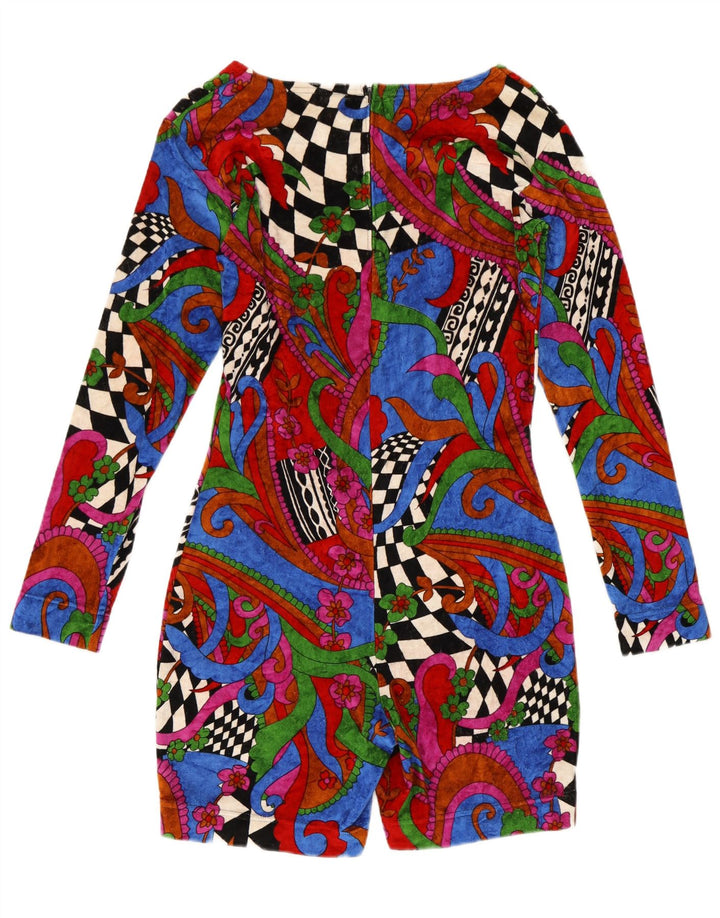 Vintage Ženska kombinezona od velura UK 12 Srednji višebojni paisley