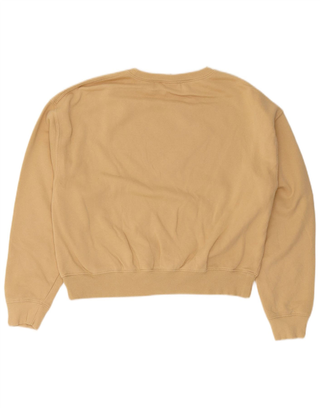 Pull & Bear Ženska prekomjerna majica s kratkim rukavima UK 14 srednje bež pamuk