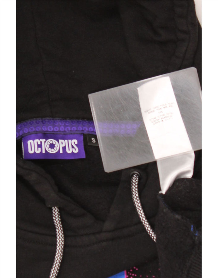 OCTOPUS, muška majica s kapuljačom s grafičkim motivima, mali crni pamuk u blokovima boja