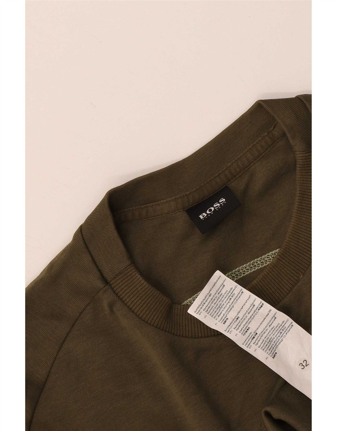 Hugo Boss muški džemper s grafičkim motivima, srednji kaki pamuk
