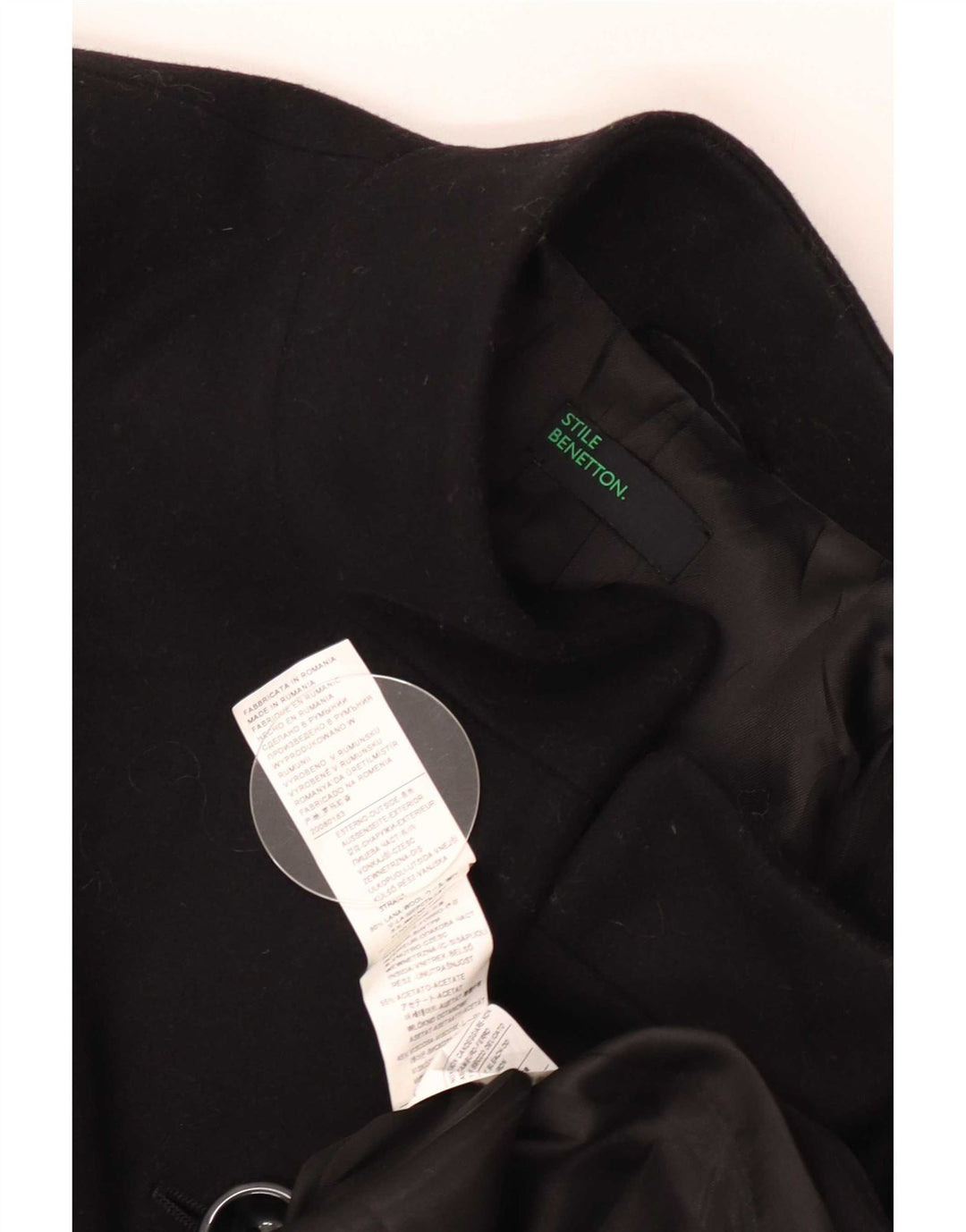 Benetton ženski kaput IT 42 srednje crne vune