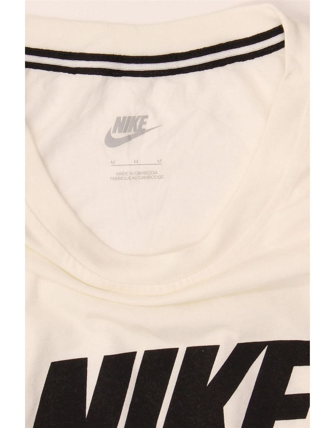 NIKE Mens T-Shirt Top Medium White Modal Vintage Nike and Second-Hand Nike from Messina Hembry 