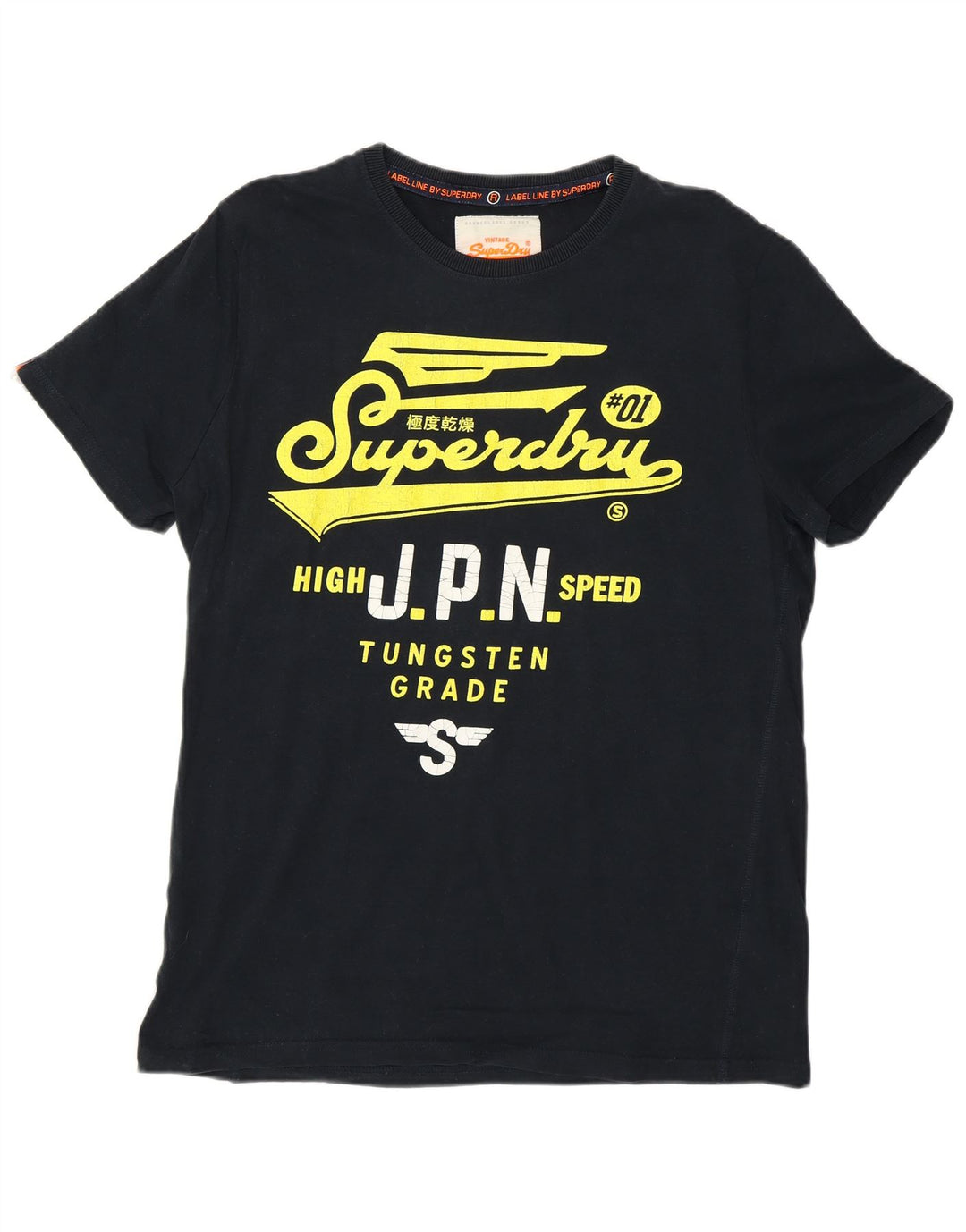 SUPERDRY muška majica kratkih rukava s grafičkim motivima srednje tamnoplavi pamuk