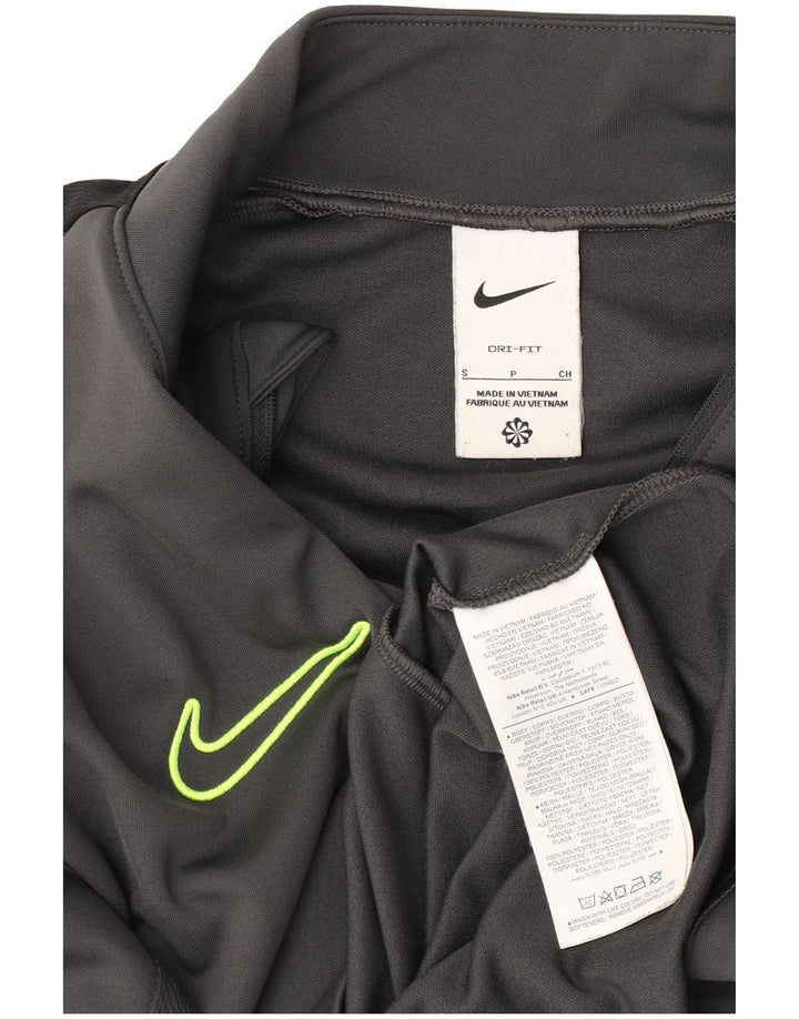 Nike Dri Fit majica s izrezom s patentnim zatvaračem Gornji dio trenirke male sive boje