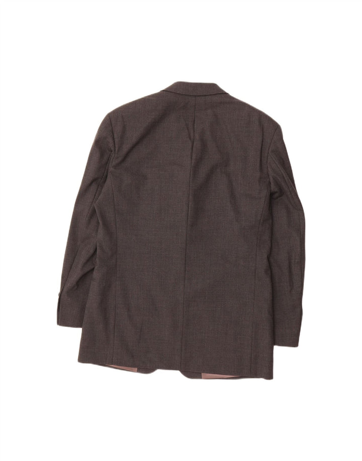HUGO BOSS Mens 4 Button Blazer Jacket EU 46 Small Grey Wool Vintage Hugo Boss and Second-Hand Hugo Boss from Messina Hembry 