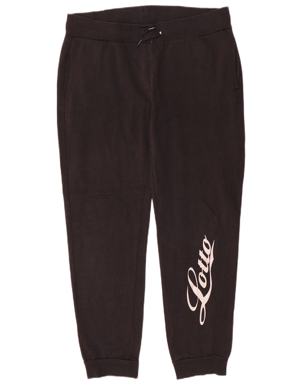 LOTTO Ženske trenirke s grafičkim motivima Joggers UK 12 Srednje crni pamuk