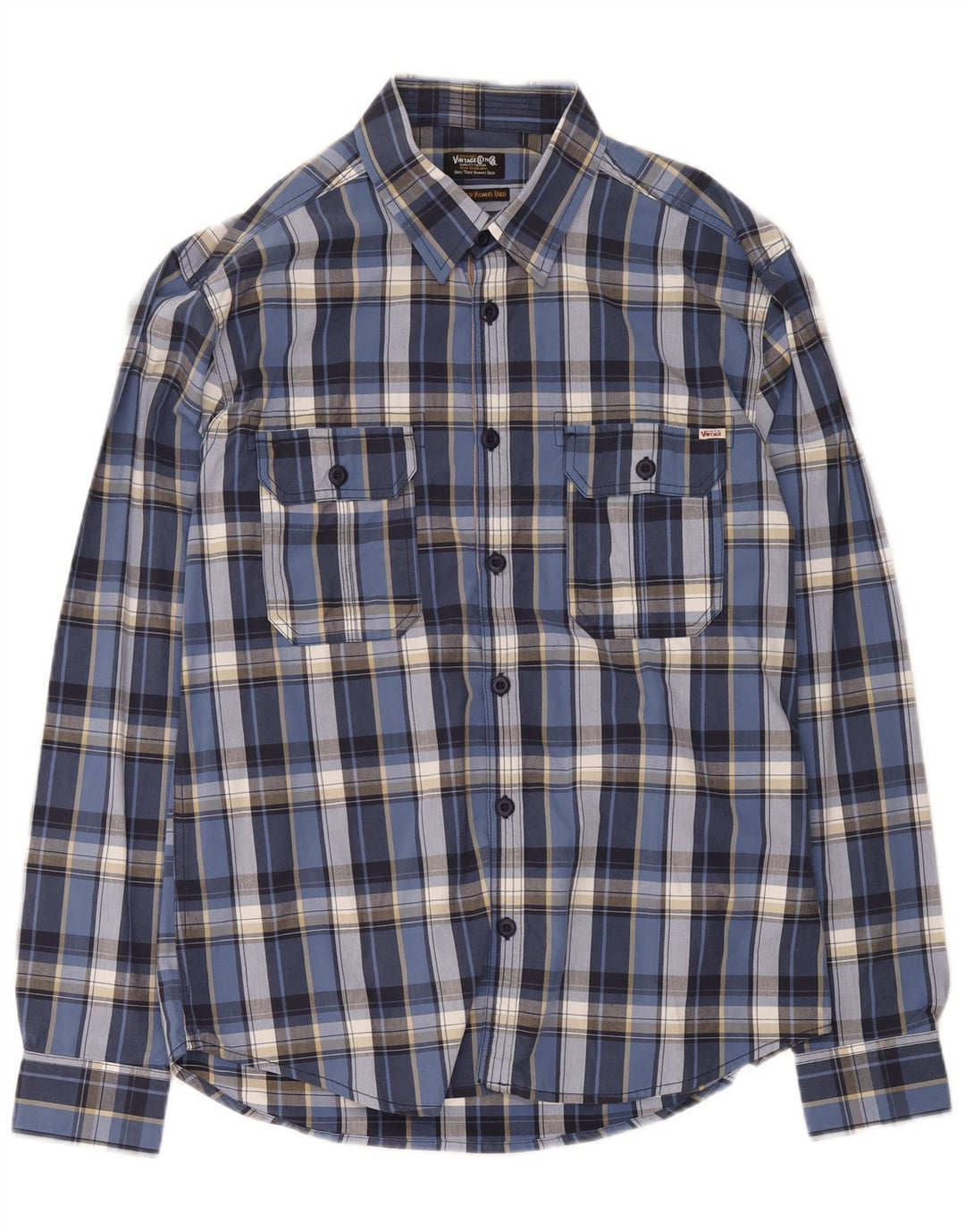 Jack & Jones muška košulja XL plavi karirani pamuk