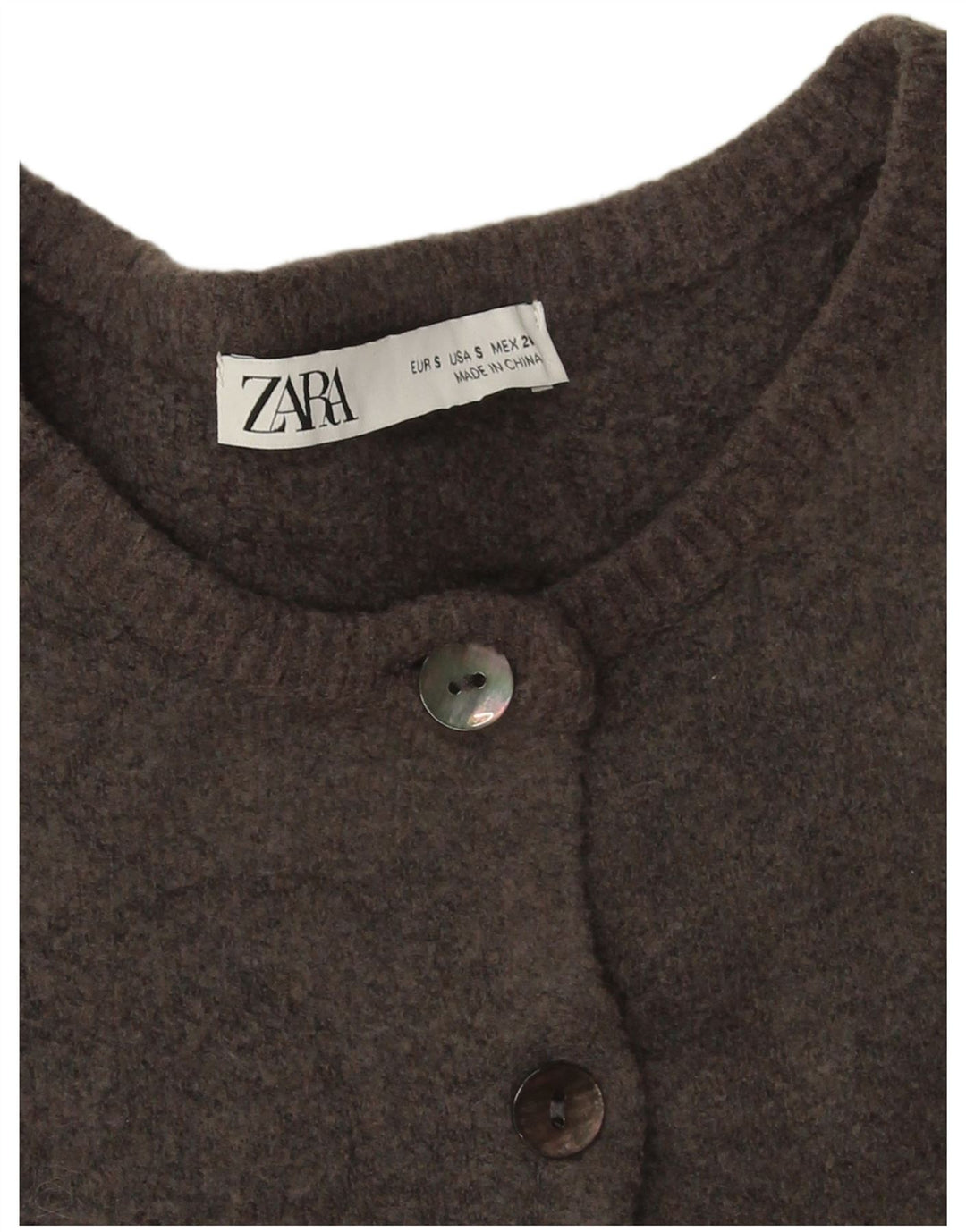Zara ženski kratki kardigan pulover UK 10 Small Gray