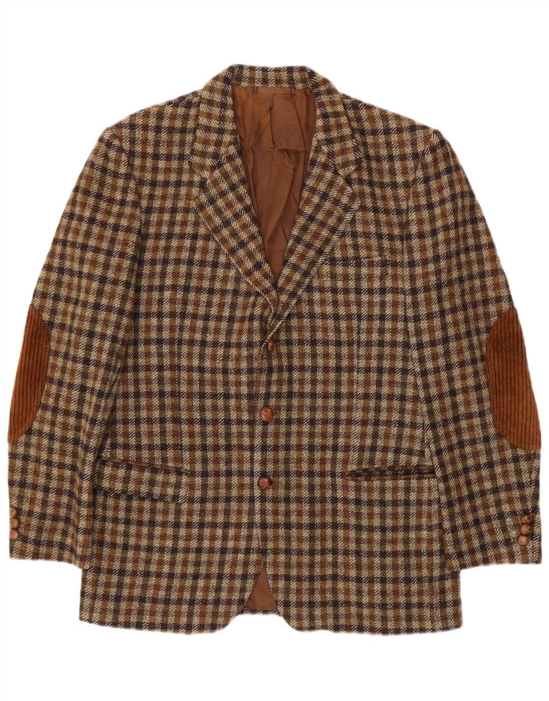Egon Von Furstenberg Muška jakna s 3 gumba EU 50 Large Brown Gingham