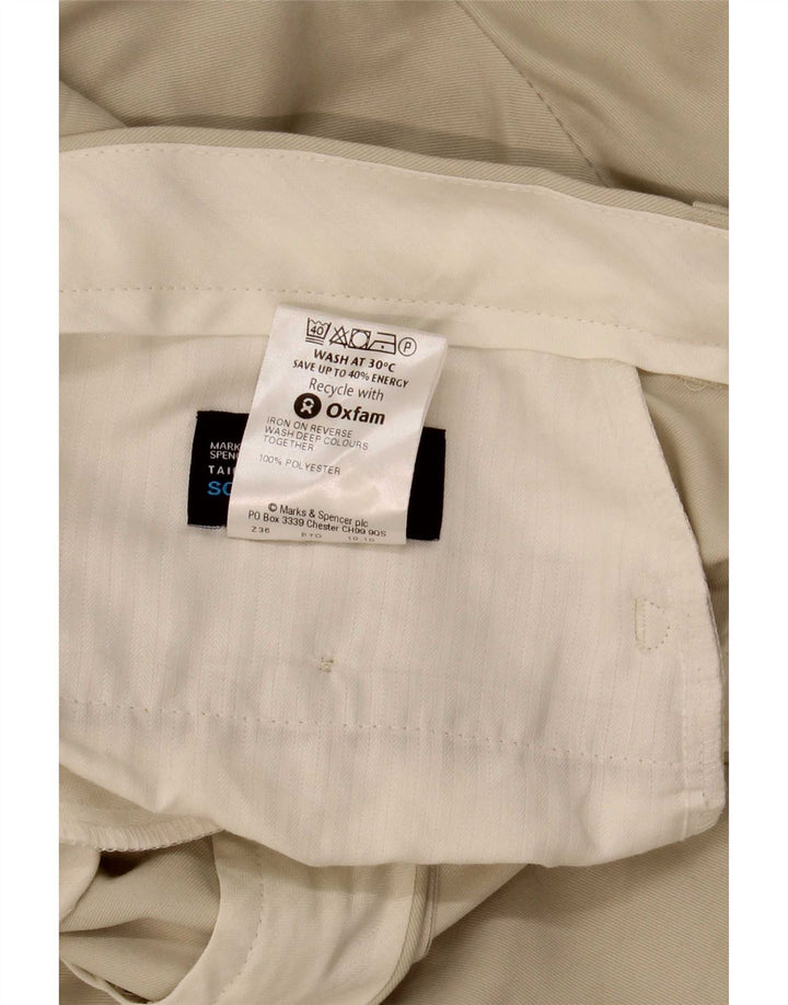 Marks & Spencer muške ravne chino hlače W34 L33 bež poliester