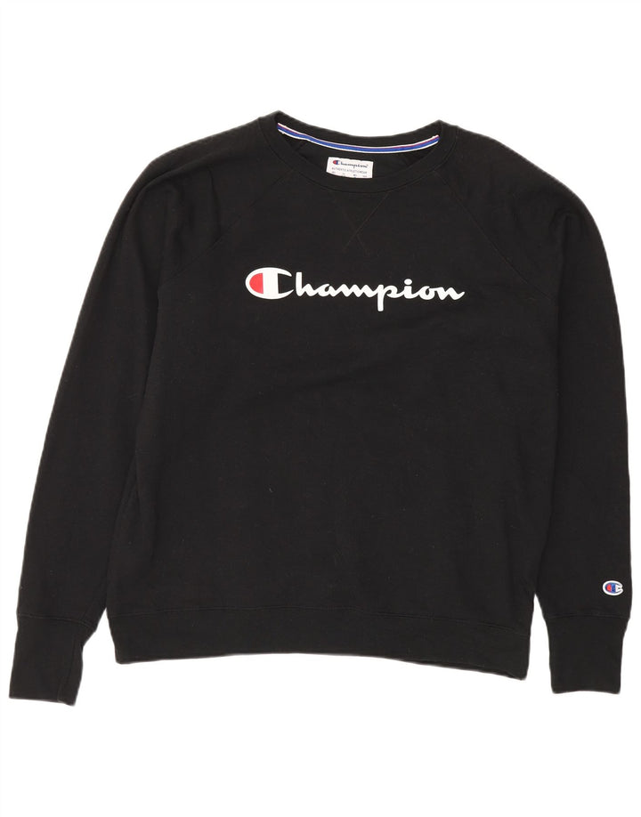 CHAMPION Ženska prekomjerna majica s motivom UK 18 XL crna