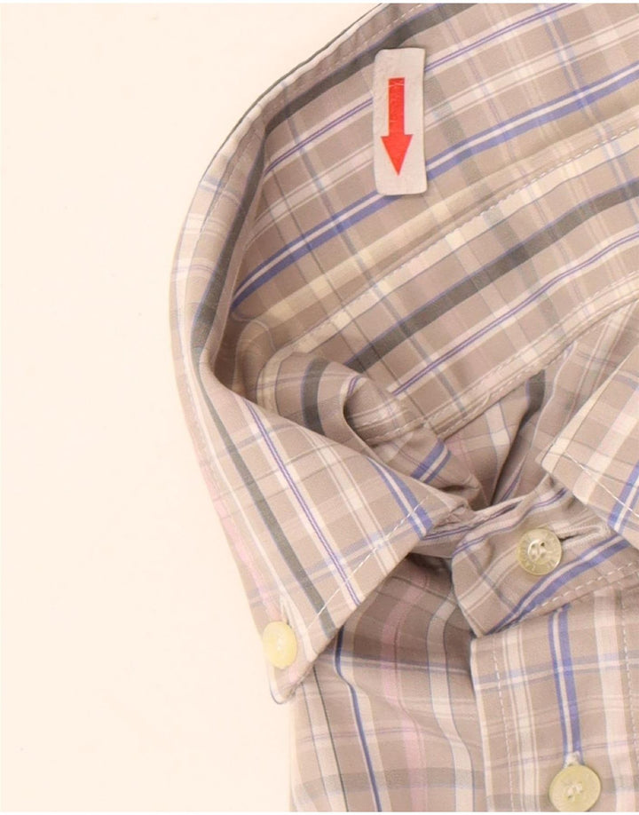 Lacoste muška košulja veličina 46 2XL sivi karirani pamuk