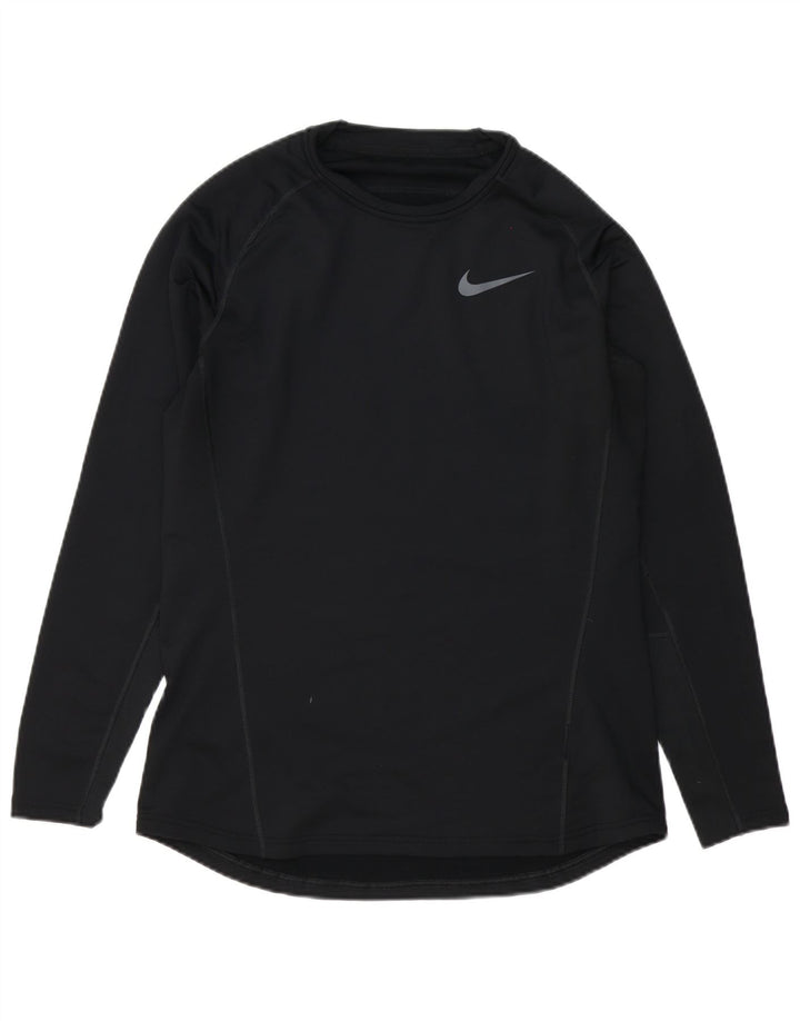 Nike Dri Fit majica s dugim rukavima, veliki crni poliester