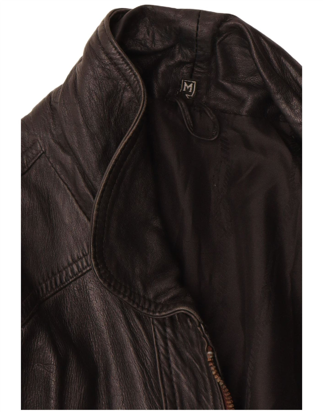 Vintage muška kožna jakna UK 38 srednje crna koža