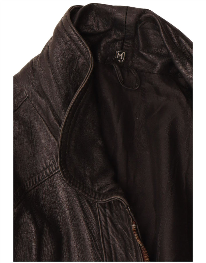 Vintage muška kožna jakna UK 38 srednje crna koža