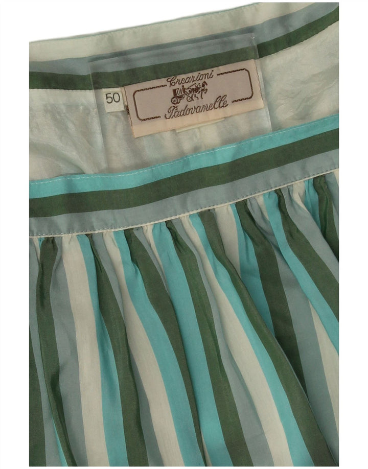 Ženska plisirana suknja Padovanelle W30 srednje raznobojna prugasta svila