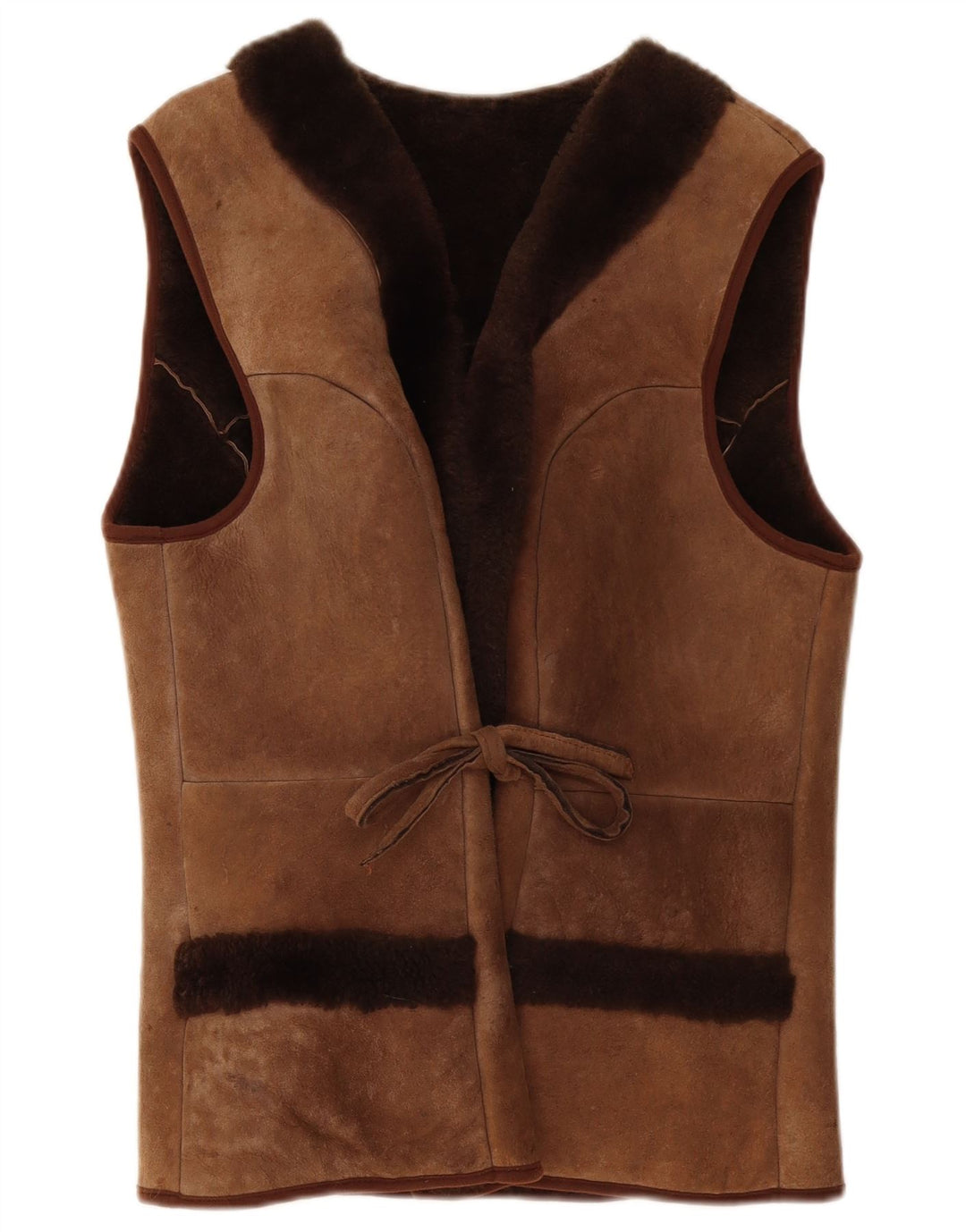 Vintage ženska majica s ovčicama UK 10 Small Brown