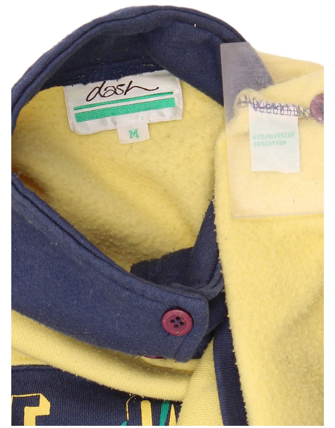 DASH Muška trenirka s dugmadima i ovratnikom srednje žute boje