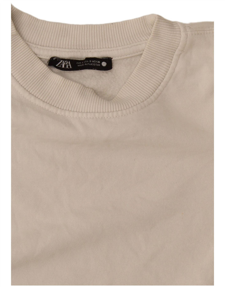 Zara ženski kratki džemper UK 10 Small White