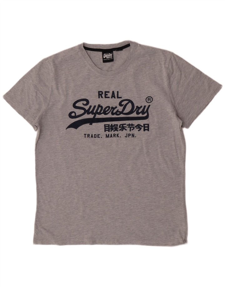Superdry muška majica s grafičkim motivima, 2XL sivi pamuk