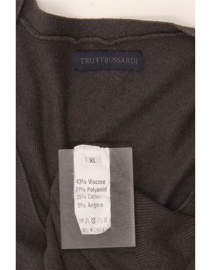 Trussardi muški kardigan pulover XL siva viskoza