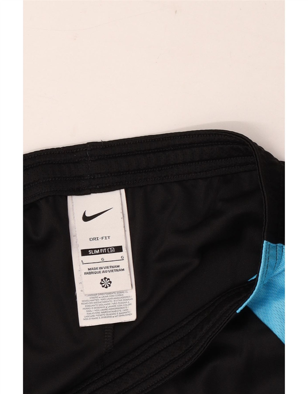 Nike muške Dri Fit uske sportske kratke hlače velike crne boje od poliestera