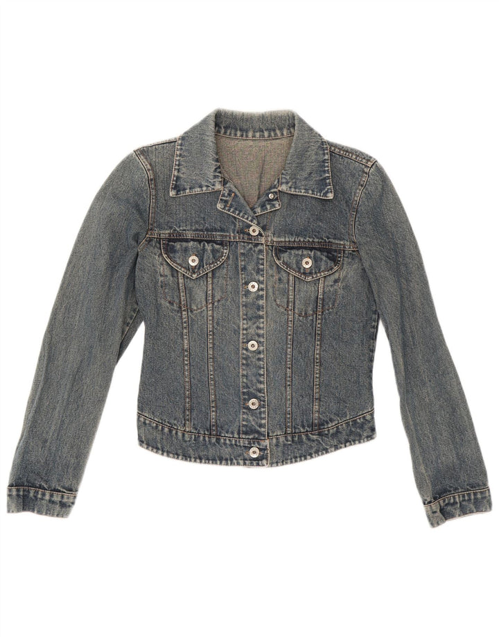 Vintage ženska crop traper jakna UK 4 XS plava
