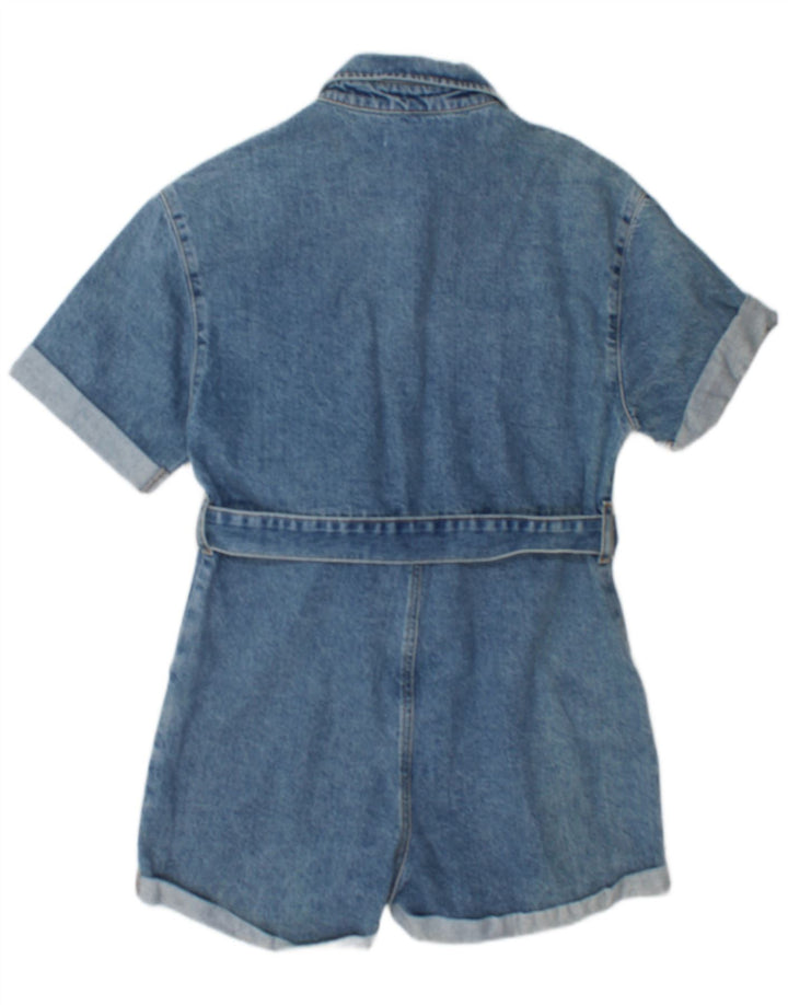 Topshop ženski kombinezon od trapera UK 10 Small Blue Cotton