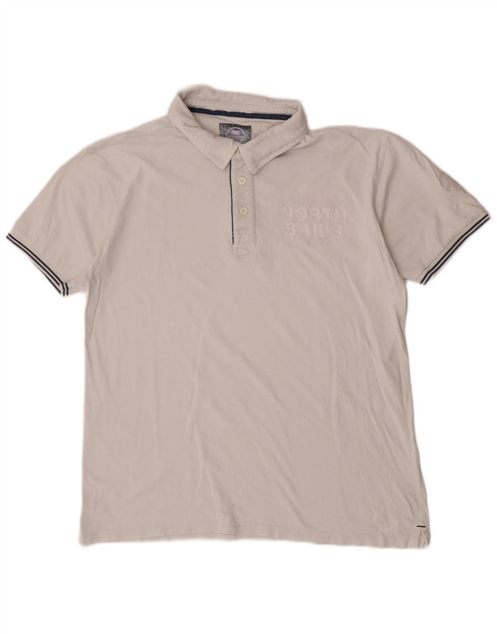 Muška polo majica North Sails Graphic 2XL bijeli pamuk