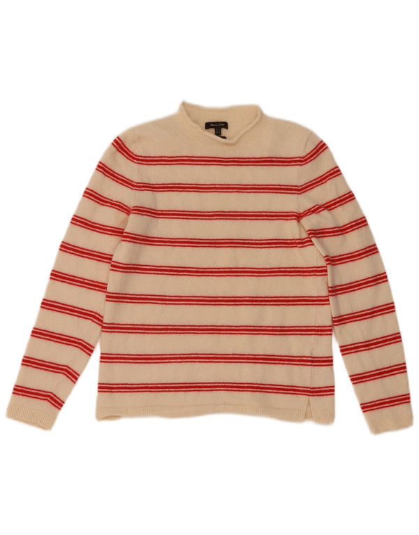 Pulover s okruglim izrezom za djevojčice Massimo Dutti 9-10 godina, mali sivobijeli