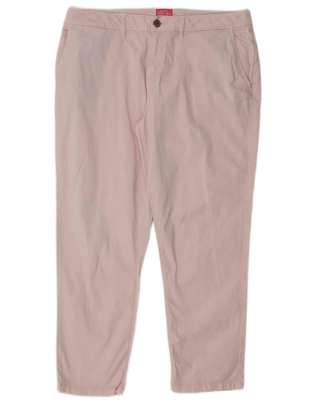 JOULES Ženske sužene chino hlače UK 14 Large W32 L25 Ružičasti pamuk