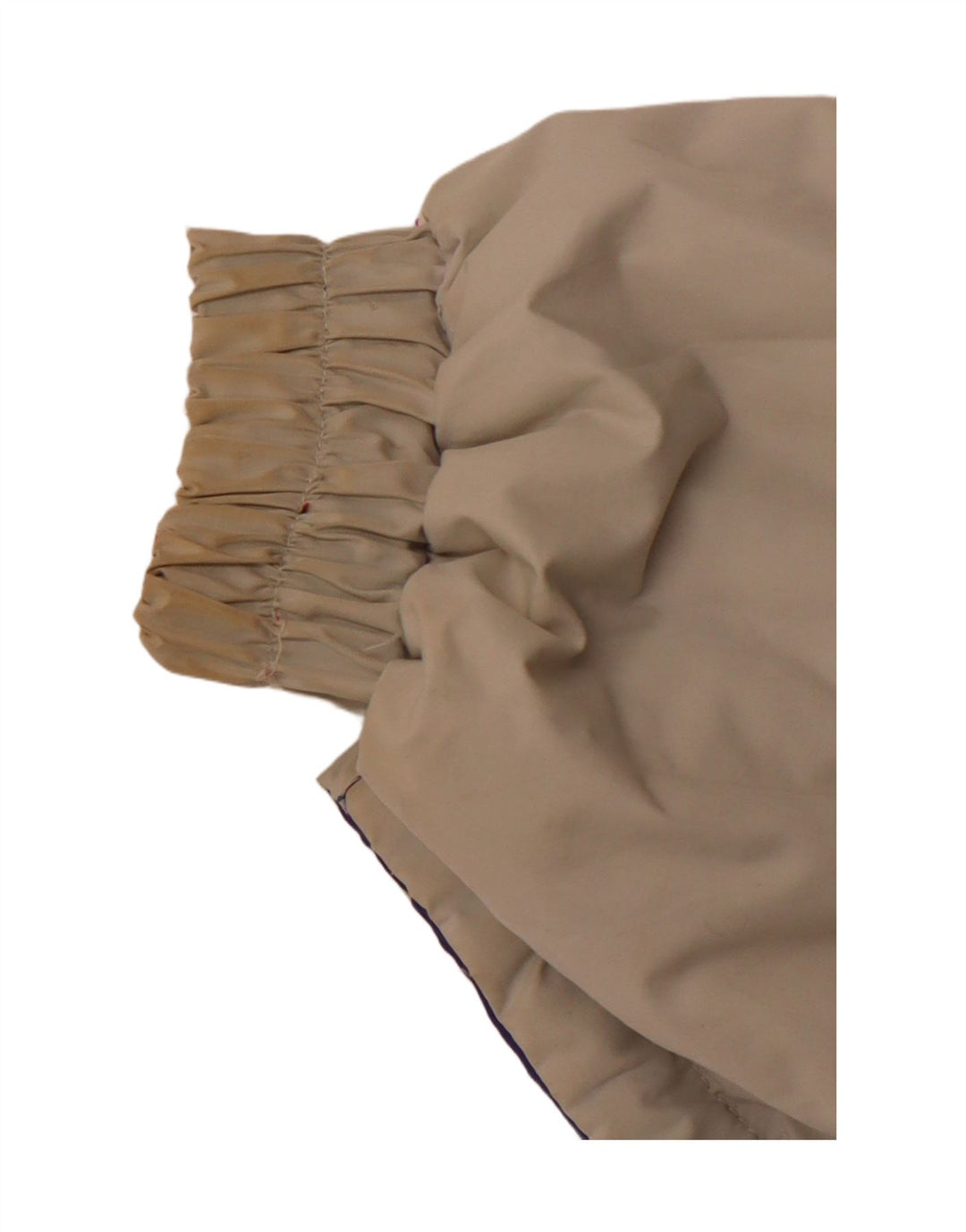 VINTAGE ženska dvokrevetna jakna s kapuljačom, veliki poliester u bež boji