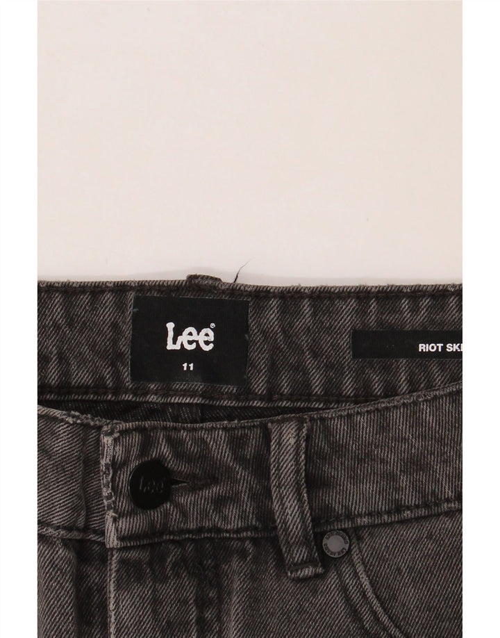 LEE Womens Denim Skirt US 11 Large W28 Grey Cotton Vintage Lee and Second-Hand Lee from Messina Hembry 