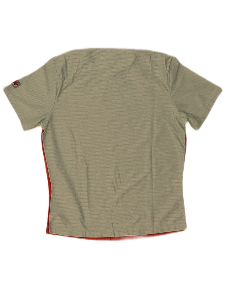Nike Ženska grafička majica kratkih rukava UK 10/12 Medium Red Colourblock Poliester