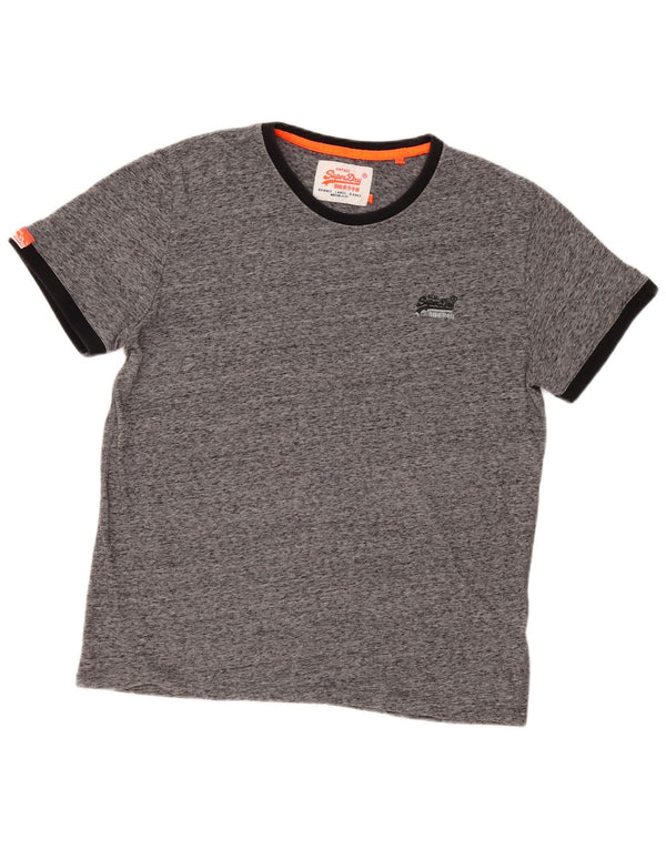 Superdry muška majica kratkih rukava 2XL sivi flekasti pamuk